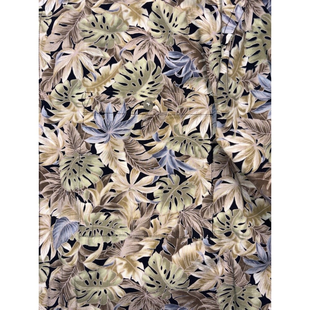 Vintage Pierre Cardin Tropical Monstera Leaf Hawaiian Shirt Men’s XL 100% Cotton - Picture 3 of 6